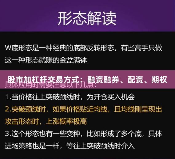 股市加杠杆交易方式：融资融券、配资、期权